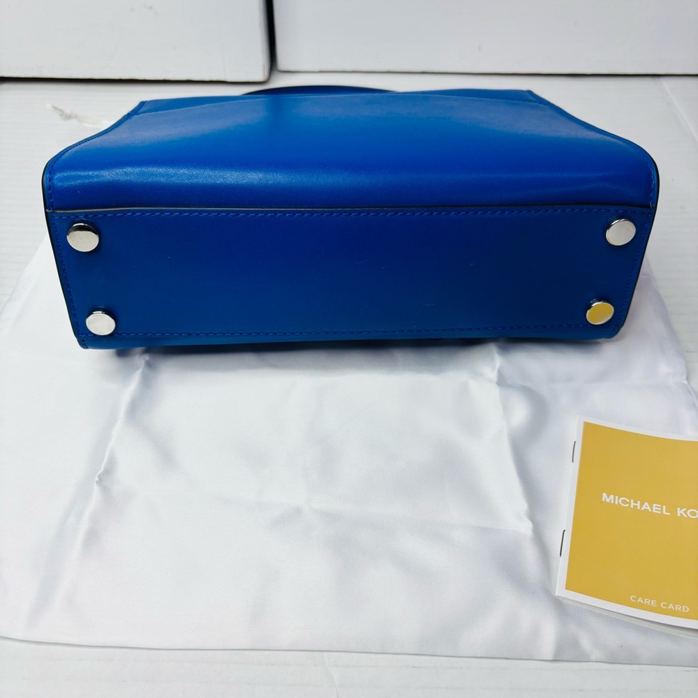 New MICHAEL KORS Sloan Medium Leather Satchel in Electric Blue - Picture 5 of 6